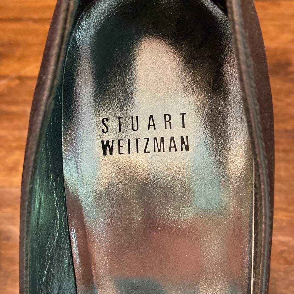Stuart Weitzman Charcoal Satin Stilletos - image 4